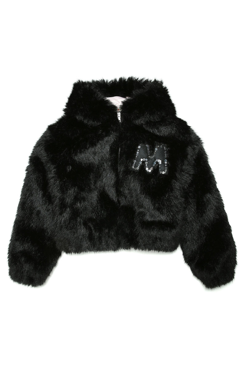 Mayoral Junior Black Faux Fur Trimmed Suede Jacket _7411-77 – NorthGirls