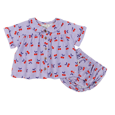 Checkered cherries bloomer set by Piupiuchick