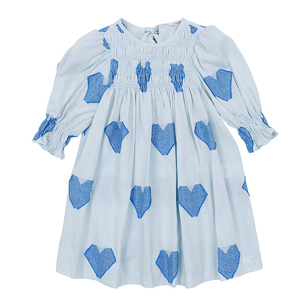 Heart smock dress by Piccola Ludo