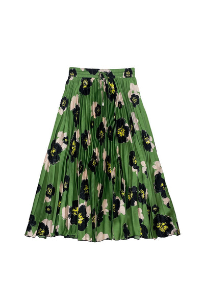 Klara green flowers skirt by Zaikamoya