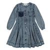 Button down paneled denim dress by Porter