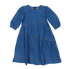 Asymmetrical tiered denim dress by Porter