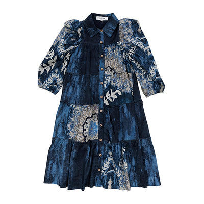 Tiered print design dress by Porter