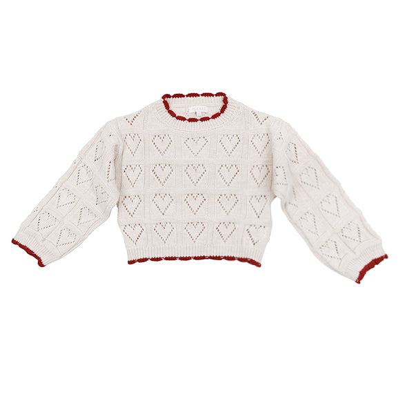 Heart oatmeal sweater by Please