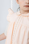 Special stitch trims collared dress by Noma