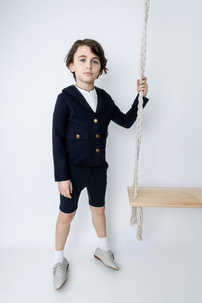 Collared navy blazer by Noma