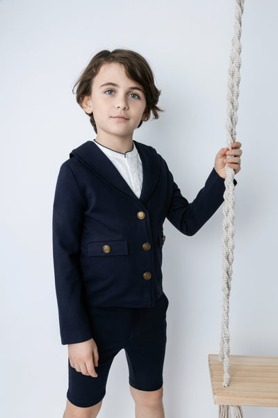 Collared navy blazer by Noma