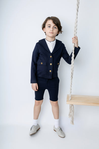 Collared navy blazer by Noma