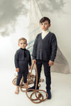 Cable knit charcoal 2 pc set by Belati