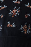 Cross stitch navy embroidered sweater by Belati