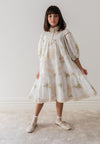 Doily applique spring voile dress by Petite Amalie