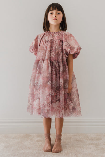 Hydrangea printed tulle dress by Petite Amalie