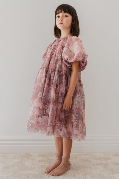 Hydrangea printed tulle dress by Petite Amalie