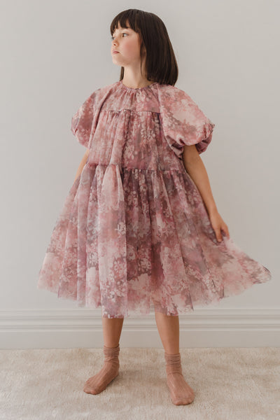 Hydrangea printed tulle dress by Petite Amalie