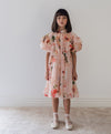 Peach peony linen collar dress by Petite Amalie