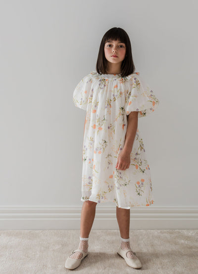 Summer bouquet linen smock dress by Petite Amalie