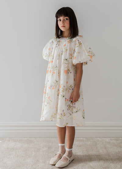 Summer bouquet linen smock dress by Petite Amalie