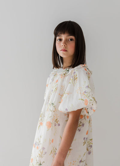 Summer bouquet linen smock dress by Petite Amalie