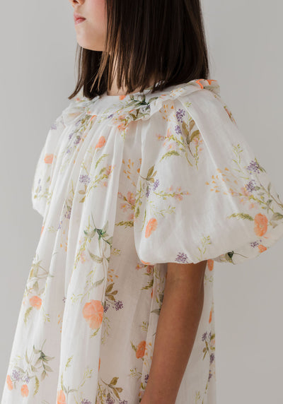 Summer bouquet linen smock dress by Petite Amalie