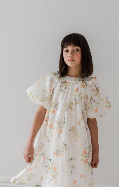 Summer bouquet linen smock dress by Petite Amalie