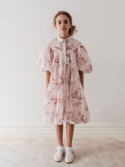 Blush orchid linen shirt dress by Petite Amalie