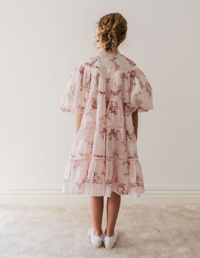 Blush orchid linen shirt dress by Petite Amalie