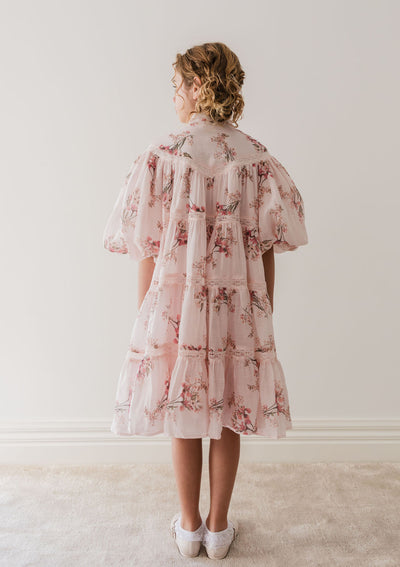 Blush orchid linen shirt dress by Petite Amalie