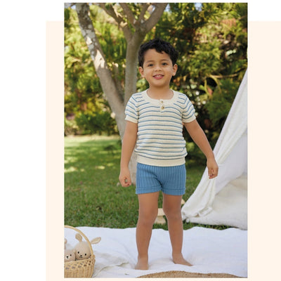 Ethan blue shorts set by Tun Tun