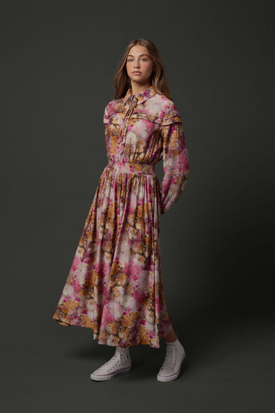 Simone flower print dress by Zaikamoya