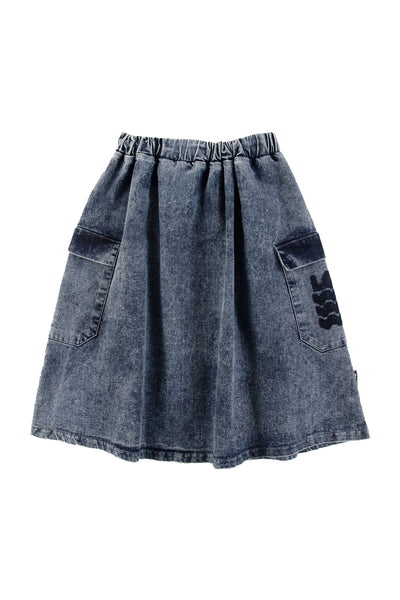 Pockets blue stone wash skirt by Loud