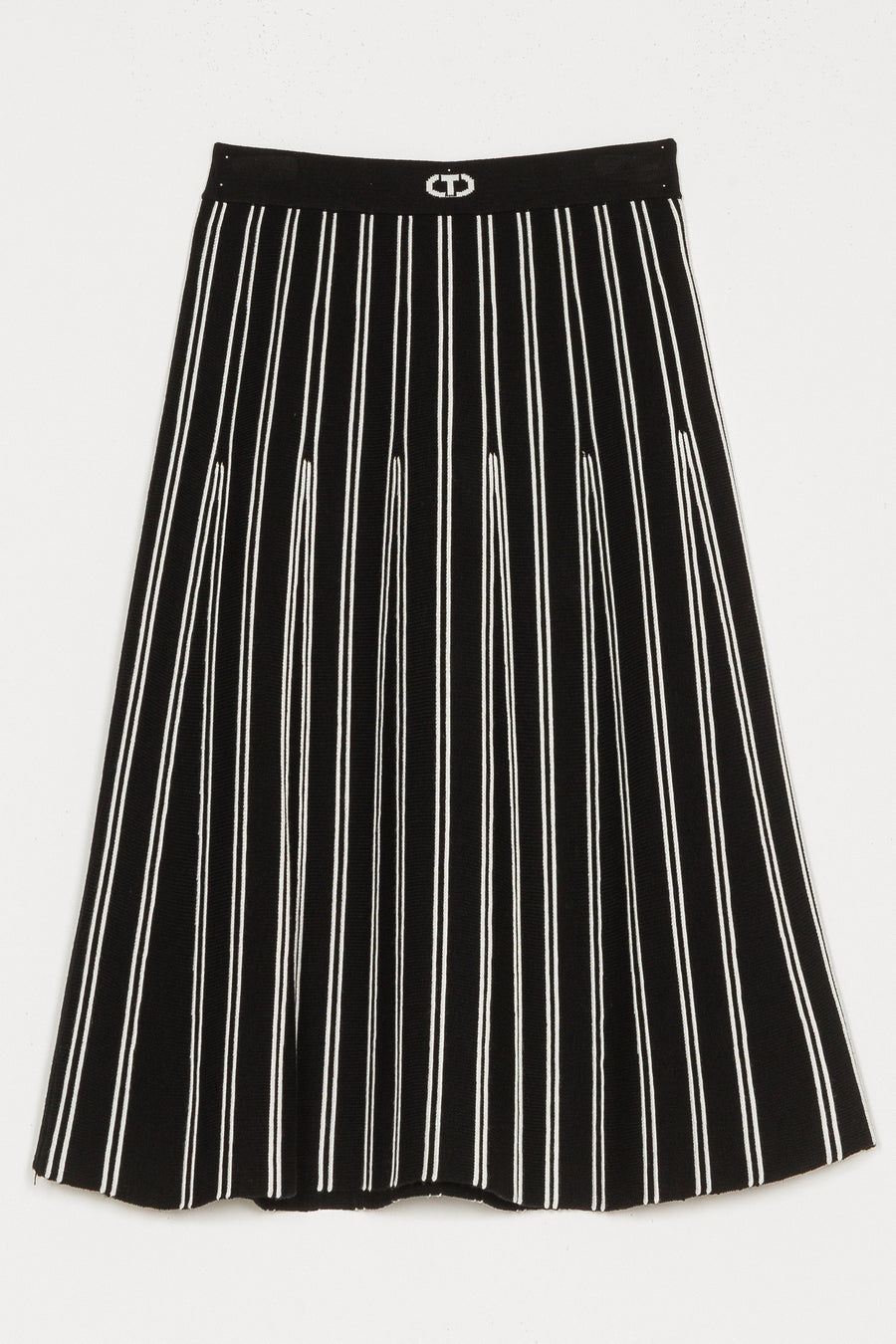 Knit white lines skirt by Twinset