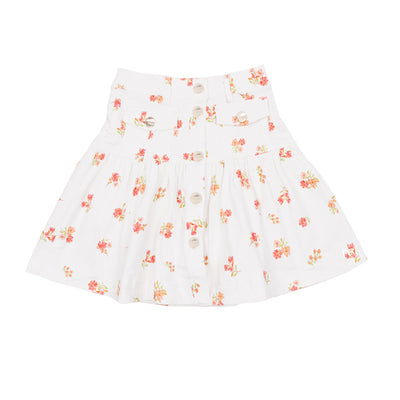 Petite rose print denim skirt by Steph