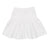 Lace trim white denim skirt by Steph