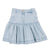 Lace trim light blue denim skirt by Steph