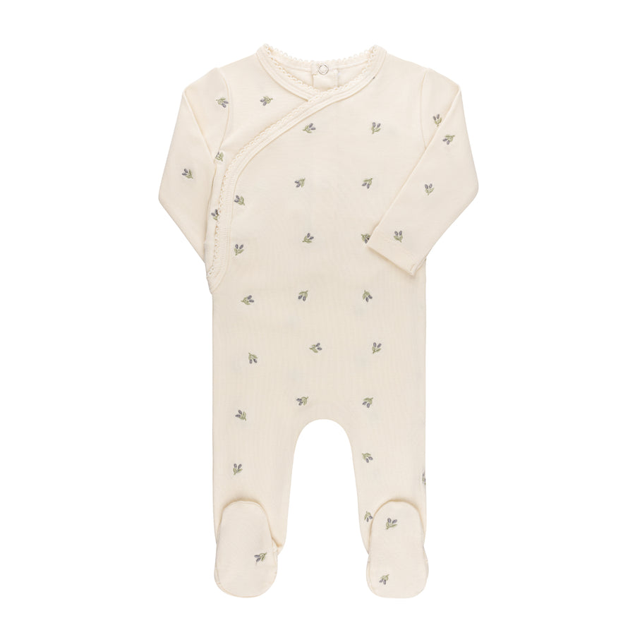 Berry ivory footie + bonnet by Ely's & Co