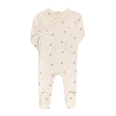 Tulip ivory footie + bonnet by Ely's & Co