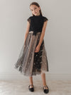 Embroidered bow tulle skirt by Petite Amalie