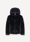 Reversible black fur coat by Colmar