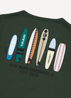 Surf print military green t-shirt by Colmar