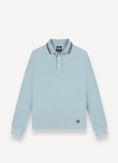 Long sleeve light blue polo by Colmar