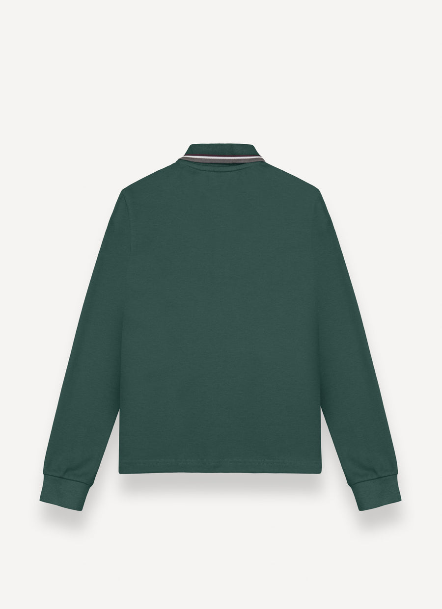 Long sleeve pine polo by Colmar