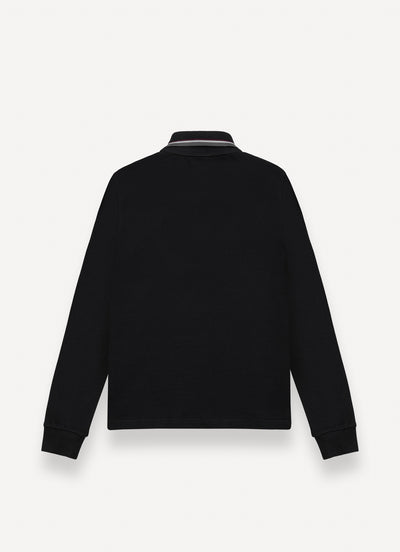 Long sleeve black polo by Colmar