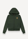 Military green zip hoodie by Colmar