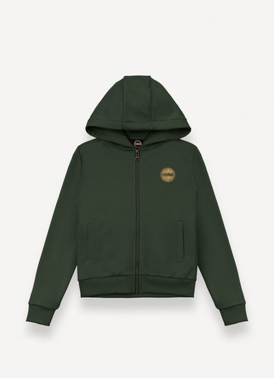 Military green zip hoodie by Colmar