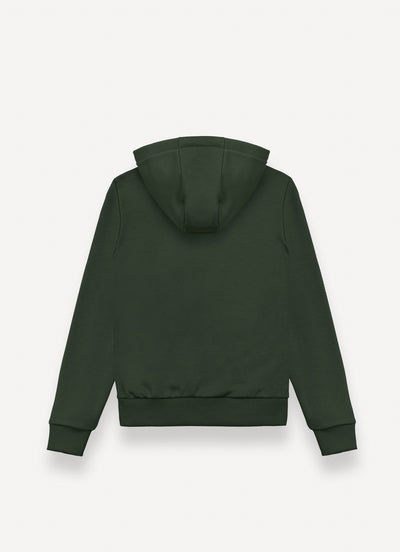 Military green zip hoodie by Colmar