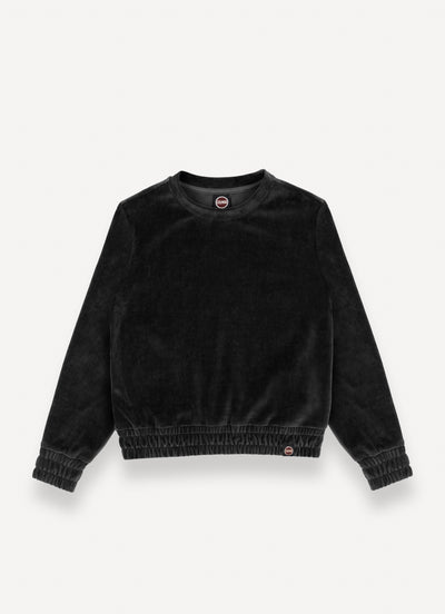 Velvet black sweatshirt by Colmar