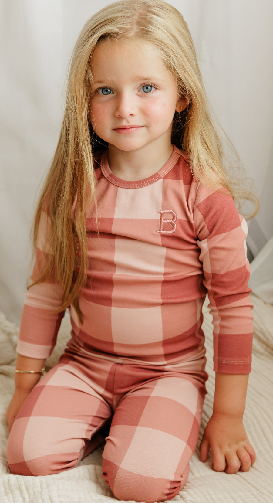 Berry grid pajamas by Bonjoy