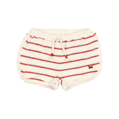 Terry stripes shorts set by Buho