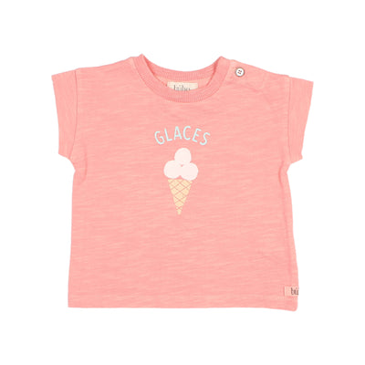 Ice cream pink t-shirt + bloomer set by Buho