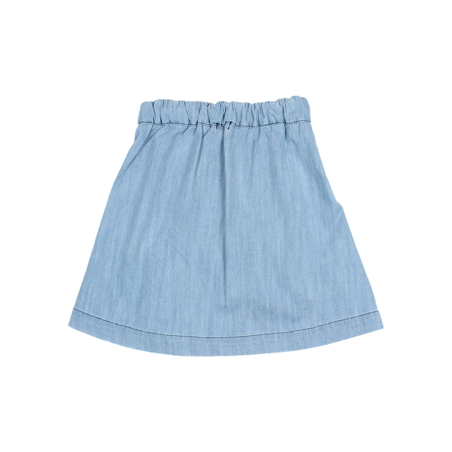 Denim midi skirt by Buho